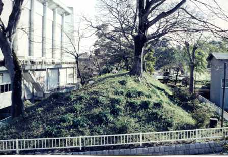 画像：府中城の土塁（生涯学習課）