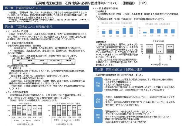 石岡地域医療計画≪概要版≫1ページ目