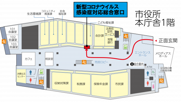 総合窓口位置図
