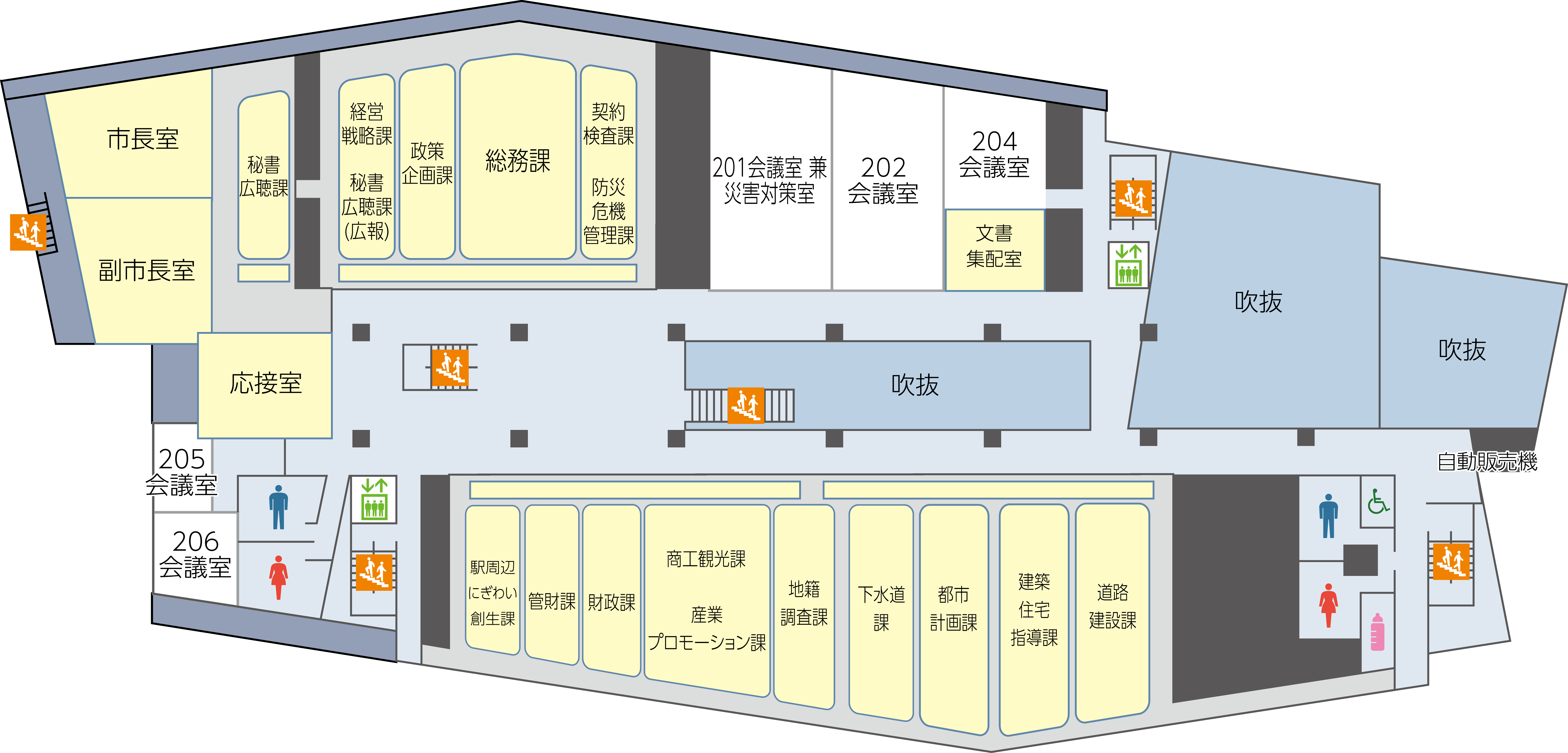 市役所本庁舎フロアマップ 石岡市公式ホームページ