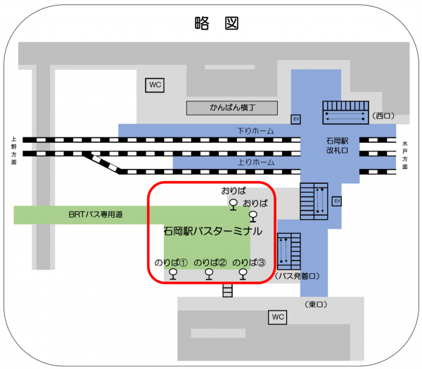 路線バス乗り場略図