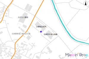 カラーマンホール設置位置図（八郷）