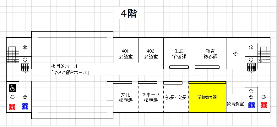 フロアマップ（4階_学校教育課）