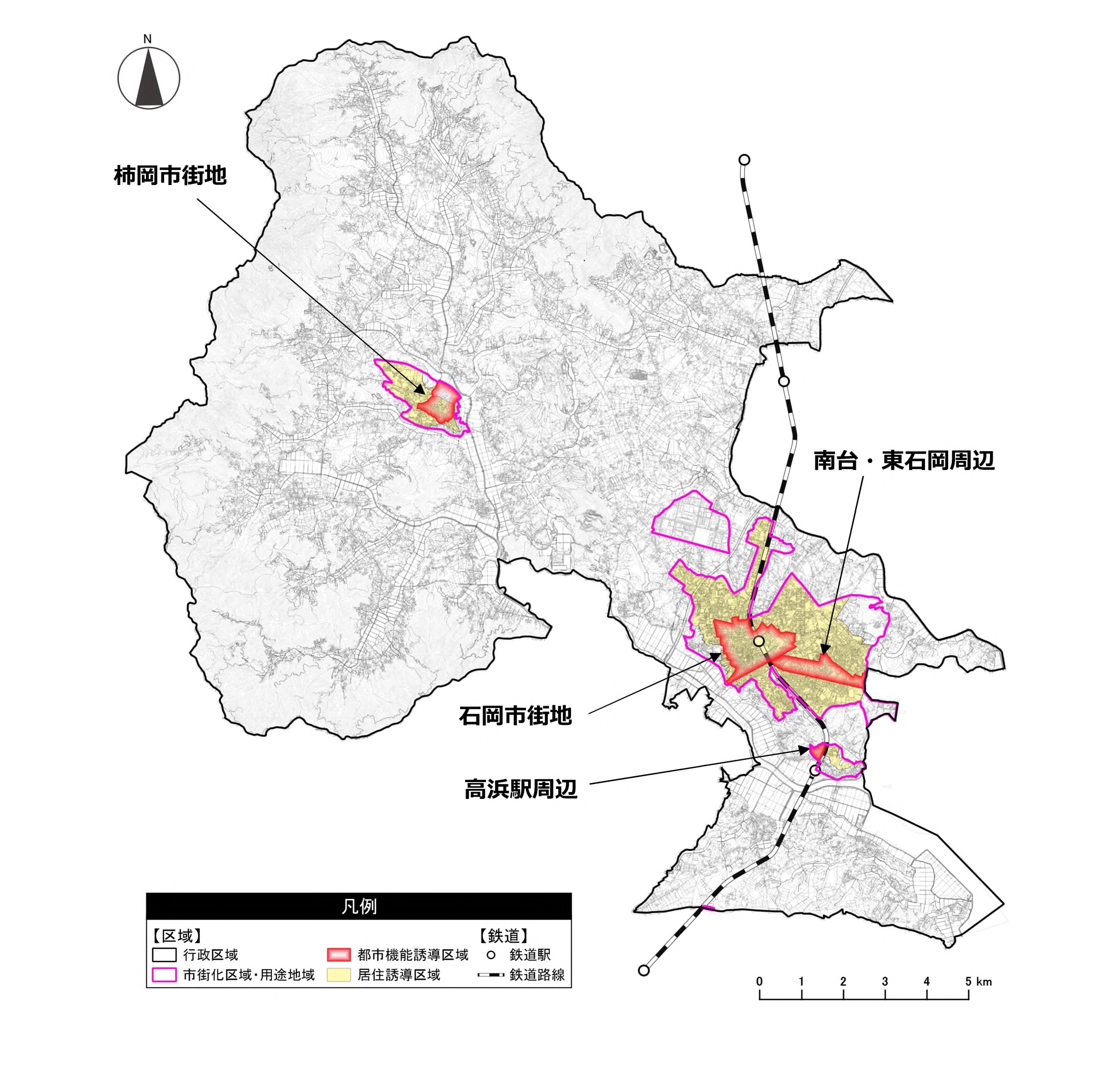 都市機能誘導区域・居住誘導区域（R5）