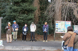 出発前　石岡ジオの会挨拶