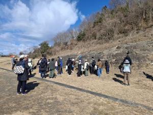 ジュラ紀の地層観察